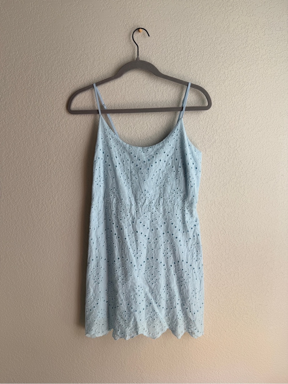Lulu's Powder Blue Eyelet Slip Dress